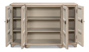 Sarreid Entree' Sideboard In Stone Grey Finish - Stylish Pine Storage Solution For Modern Homes Grey  53585-1