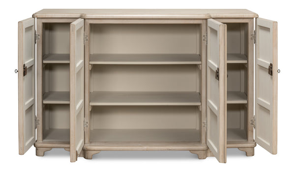 Sarreid Entree' Sideboard In Stone Grey Finish - Stylish Pine Storage Solution For Modern Homes Grey  53585-1