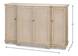 Sarreid Entree' Sideboard In Stone Grey Finish - Stylish Pine Storage Solution For Modern Homes Grey  53585-1