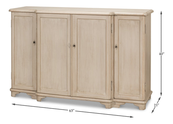 Sarreid Entree' Sideboard In Stone Grey Finish - Stylish Pine Storage Solution For Modern Homes Grey  53585-1