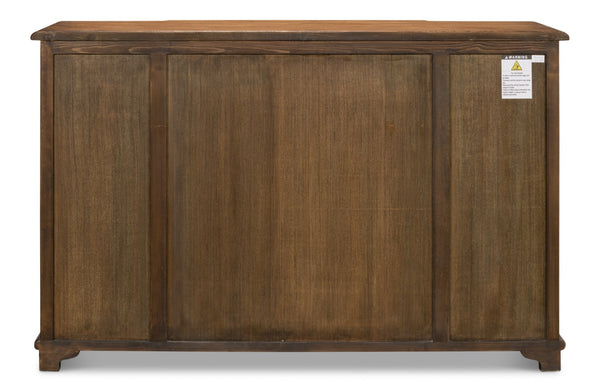 Sarreid Entree' Sideboard In Rich Brown Pine Finish - Stylish Storage Solution For Modern Homes & Decor Brown  53585-2