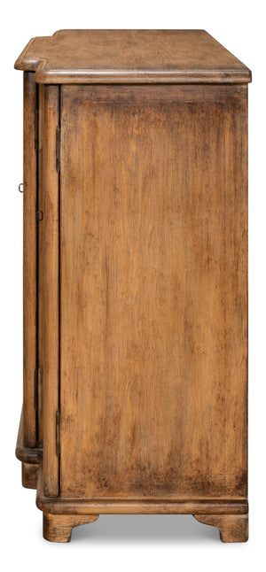 Sarreid Entree' Sideboard In Rich Brown Pine Finish - Stylish Storage Solution For Modern Homes & Decor Brown  53585-2