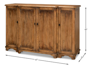 Sarreid Entree' Sideboard In Rich Brown Pine Finish - Stylish Storage Solution For Modern Homes & Decor Brown  53585-2