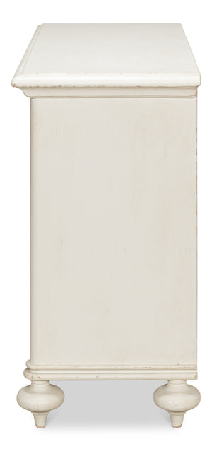 Sarreid Sommeil 3 Drawer Commode In Antique White - Elegant Pine Wood Storage Solution For Your Home White  53586-3