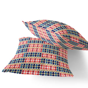 Homeroots Set Of Two 16" X 16" Blue And Yellow Striped Indoor Outdoor Throw Pillows  Polyester 535875