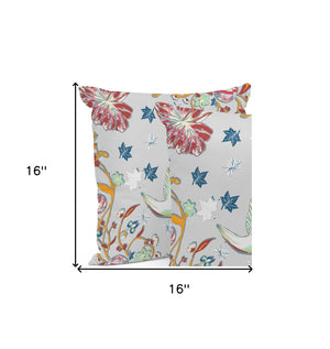 HomeRoots Set of Three 16" Gray and Blue Decorative Throw Pillows for Indoor & Outdoor Comfort & Style 535898