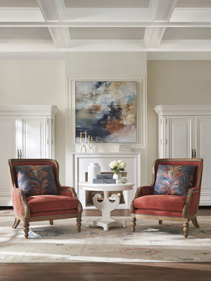 Lexington Barclay Butera Athenia Center Table - Exquisite Greek Urn Design With Classic Bun Feet For Elegant Living Spaces Polo Mallet White  937-924c