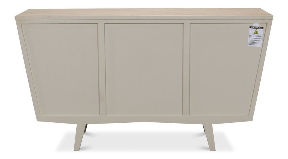 Sarreid Ribbed 9 Drawer Commode In Stone Grey - Stylish Pine Wood Storage Solution For Any Room Grey  53590-1