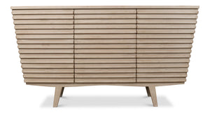 Sarreid Ribbed 9 Drawer Commode In Stone Grey - Stylish Pine Wood Storage Solution For Any Room Grey  53590-1