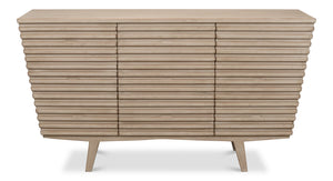 Sarreid Ribbed 9 Drawer Commode In Stone Grey - Stylish Pine Wood Storage Solution For Any Room Grey  53590-1