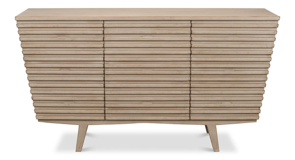 Sarreid Ribbed 9 Drawer Commode In Stone Grey - Stylish Pine Wood Storage Solution For Any Room Grey  53590-1