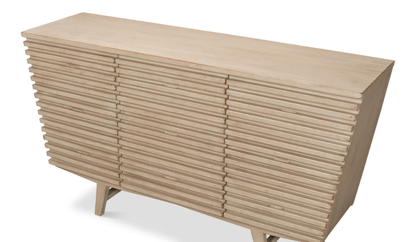 Sarreid Ribbed 9 Drawer Commode In Stone Grey - Stylish Pine Wood Storage Solution For Any Room Grey  53590-1