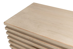 Sarreid Ribbed 9 Drawer Commode In Stone Grey - Stylish Pine Wood Storage Solution For Any Room Grey  53590-1