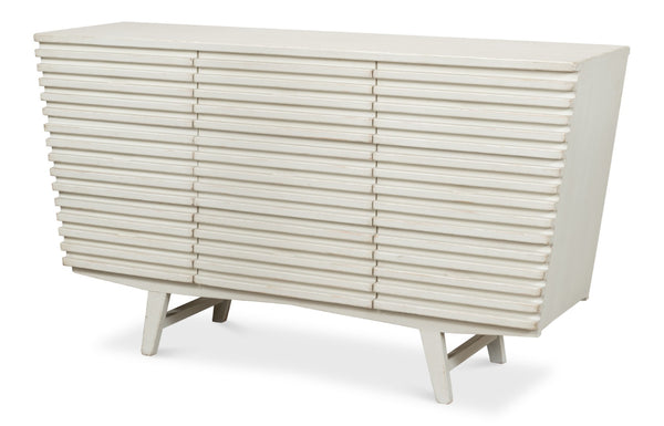 Sarreid Ribbed 9-drawer Commode In Antique White - Elegant Pine Wood Storage Solution For Any Room White  53590-3