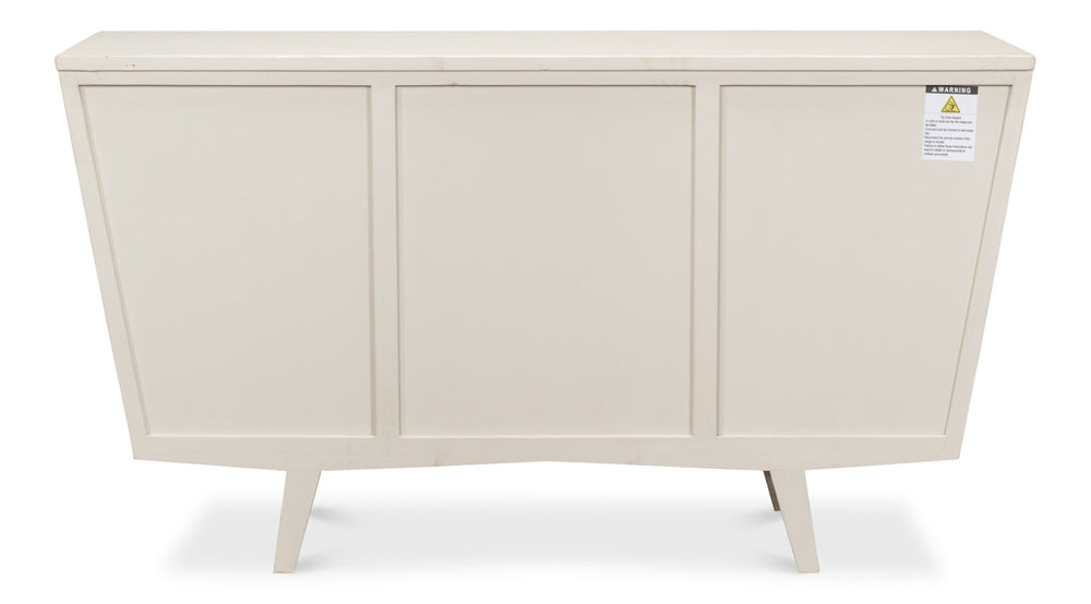 Sarreid Ribbed 9-drawer Commode In Antique White - Elegant Pine Wood Storage Solution For Any Room White  53590-3