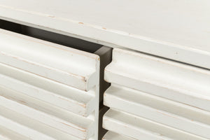 Sarreid Ribbed 9-drawer Commode In Antique White - Elegant Pine Wood Storage Solution For Any Room White  53590-3