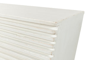 Sarreid Ribbed 9-drawer Commode In Antique White - Elegant Pine Wood Storage Solution For Any Room White  53590-3