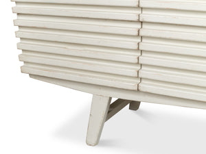 Sarreid Ribbed 9-drawer Commode In Antique White - Elegant Pine Wood Storage Solution For Any Room White  53590-3