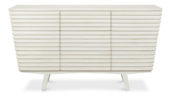 Sarreid Ribbed 9-drawer Commode In Antique White - Elegant Pine Wood Storage Solution For Any Room White  53590-3