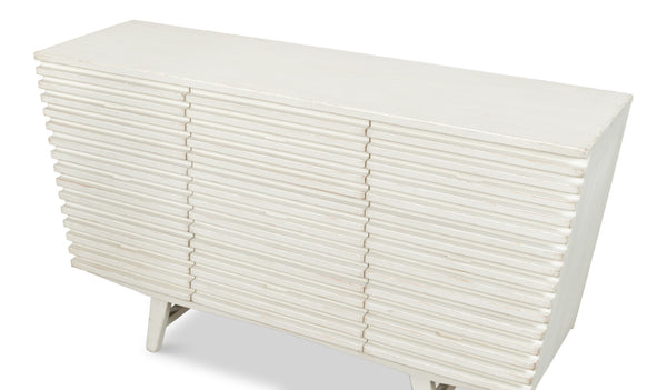 Sarreid Ribbed 9-drawer Commode In Antique White - Elegant Pine Wood Storage Solution For Any Room White  53590-3