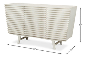 Sarreid Ribbed 9-drawer Commode In Antique White - Elegant Pine Wood Storage Solution For Any Room White  53590-3