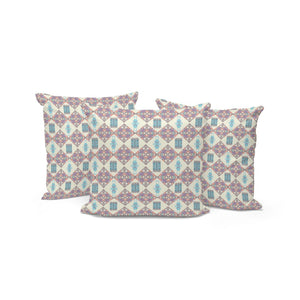 HomeRoots Set of Three 16" Pink and White Geometric Throw Pillows for Stylish Indoor and Outdoor Decor 535912