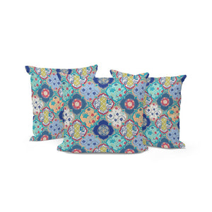HomeRoots Set of Three 16" Green and Pink Botanical Throw Pillows for Indoor and Outdoor Decor Bliss 535917