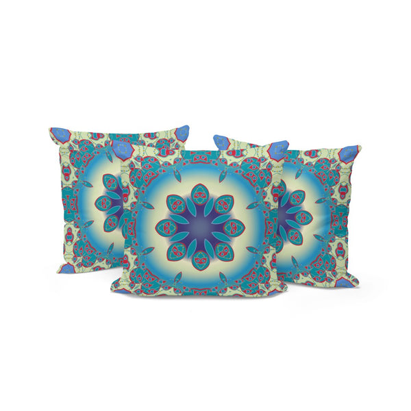 HomeRoots Set of Three Vibrant 16" Green & Yellow Abstract Throw Pillows for Indoor/Outdoor Comfort & Style 535932