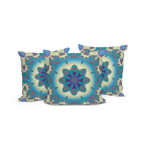 HomeRoots Set of Three Vibrant 16" Green & Yellow Abstract Throw Pillows for Indoor/Outdoor Comfort & Style 535932
