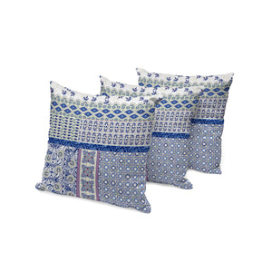 Homeroots Set Of Three 16" X 16" Pink And White Botanical Indoor Outdoor Throw Pillow  Polyester 535937