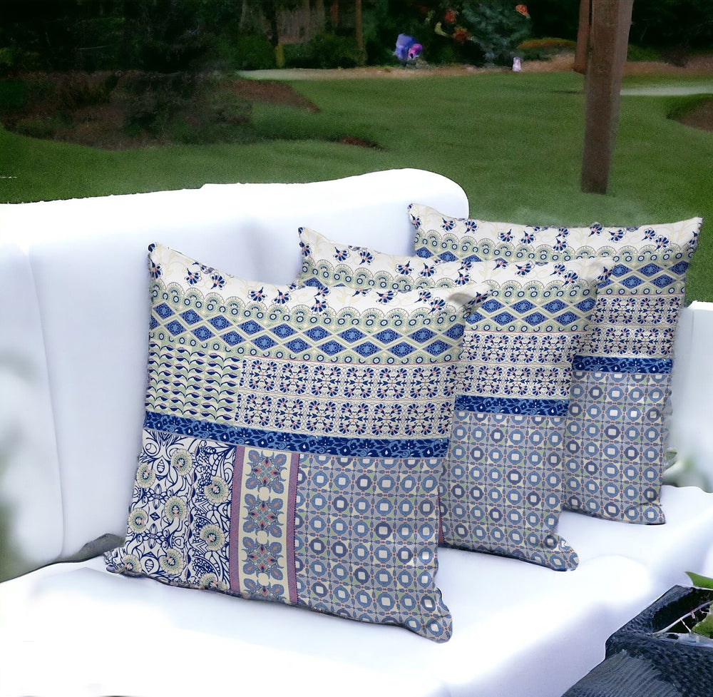 Homeroots Set Of Three 16" X 16" Pink And White Botanical Indoor Outdoor Throw Pillow  Polyester 535937