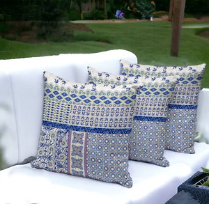 Homeroots Set Of Three 16" X 16" Pink And White Botanical Indoor Outdoor Throw Pillow  Polyester 535937