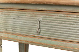 Sarreid Cora Lamp Table Sage - Stylish Pine Accent For Your Home, Perfect For Living Room Or Bedroom Decor Green  53595-4