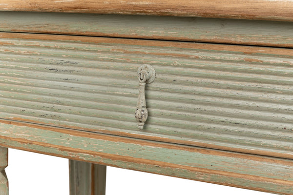 Sarreid Cora Lamp Table Sage - Stylish Pine Accent For Your Home, Perfect For Living Room Or Bedroom Decor Green  53595-4