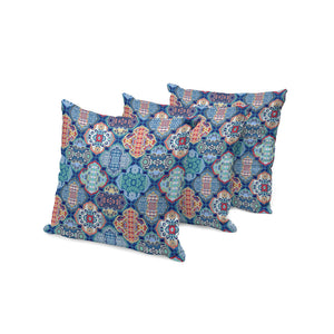 Homeroots Set Of Three 16" X 16" Green And Red Botanical Indoor Outdoor Throw Pillow  Polyester 535950