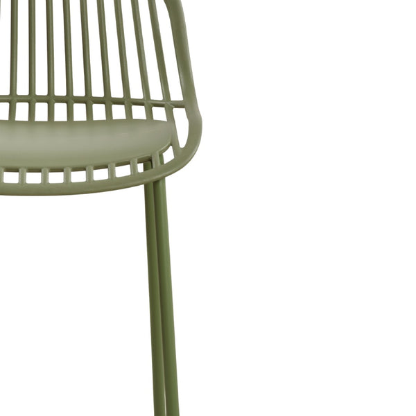 English Elm Benson Outdoor Stackable Barstools Set of 2 Uv Resistant Plastic Metal Patio Seating N776P390482G
