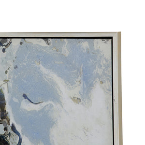 English Elm 47.2X35.4" Cerulean Seas Hand-Painted Wall Art - Stunning Ocean-Inspired Décor For Any Room W2078P313339