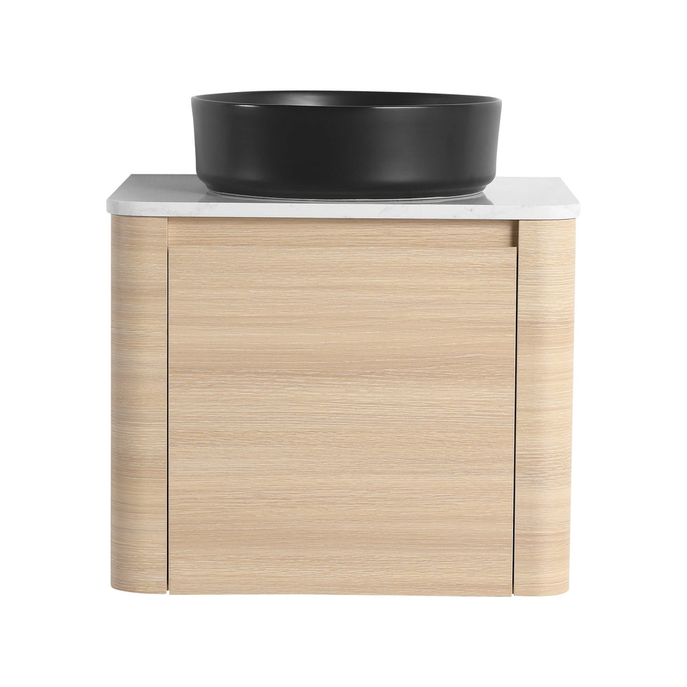 English Elm 24'' Wall-Mounted Bathroom Vanity With Stylish Ceramic Sink, Soft-Close Door & Durable Plywood Design W999S00458