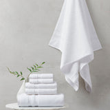 Beautyrest Plume Transitional 100% Cotton Feather Touch Antimicrobial Towel 6 Piece Set BR73-2435 White