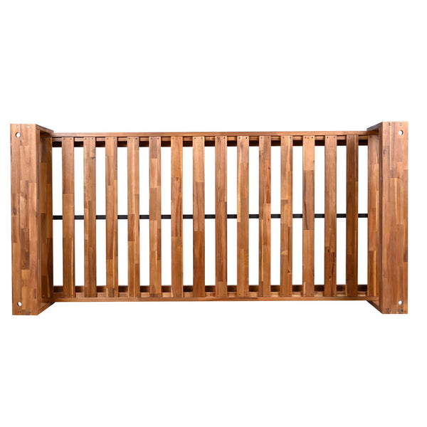 English Elm TOPMAX Twin Size Porch Swing Bed Crafted from Durable Acacia Wood with 400lb Capacity and Hemp Ropes Natural N717P210135N