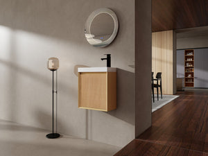 English Elm 18.5" Wall-Mounted Bathroom Vanity With Resin Sink & Soft-Close Door For Smart Space-Saving Design W1972P362127