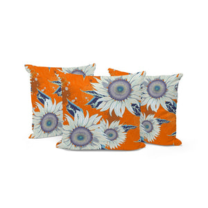 HomeRoots Set of Three 16" Red & White Floral Throw Pillows - Stylish Indoor/Outdoor Cushions for Any Space 536010