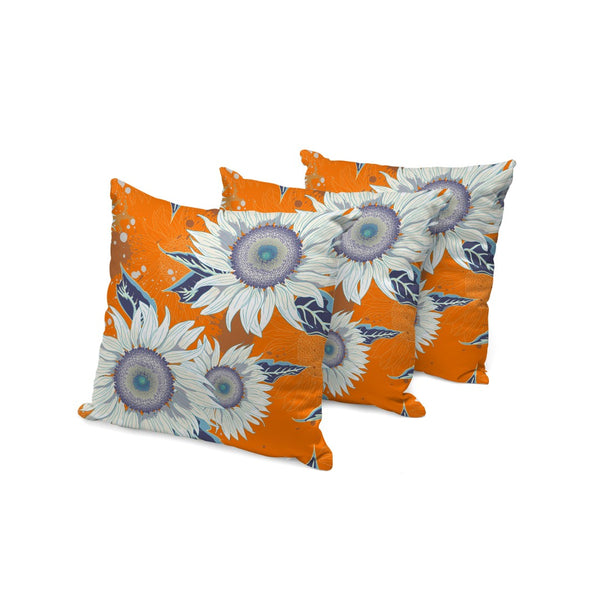 HomeRoots Set of Three 16" Red & White Floral Throw Pillows - Stylish Indoor/Outdoor Cushions for Any Space 536010