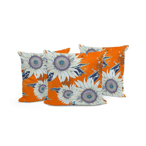 HomeRoots Set of Three 16" Red & White Floral Throw Pillows - Stylish Indoor/Outdoor Cushions for Any Space 536010