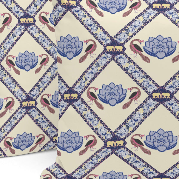 Homeroots Set Of Three 16" X 16" Blue And Brown Peacock Blown Seam Floral Indoor Outdoor Throw Pillow  Polyester 536046