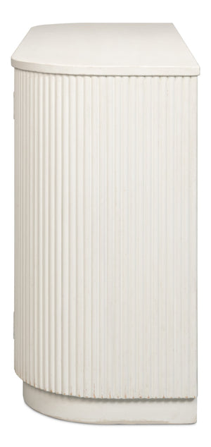 Sarreid Halle Antique White Demilune Table - Elegant Pine Entryway Furniture For Timeless Home Decor White  53605-3