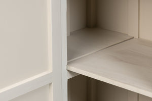 Sarreid Halle Antique White Demilune Table - Elegant Pine Entryway Furniture For Timeless Home Decor White  53605-3