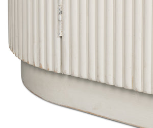 Sarreid Halle Antique White Demilune Table - Elegant Pine Entryway Furniture For Timeless Home Decor White  53605-3