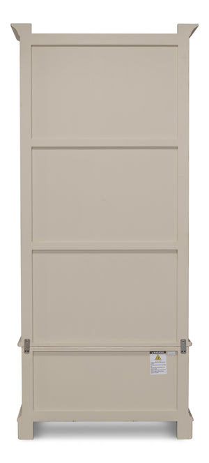 Sarreid Zoey Bookcase - Elegant Antique White Pine Finish For Stylish Storage And Home Decor Solutions White  53608-3