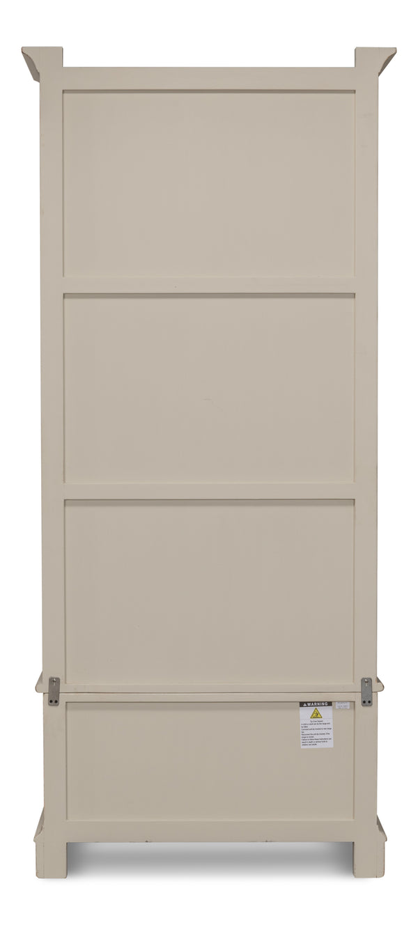 Sarreid Zoey Bookcase - Elegant Antique White Pine Finish For Stylish Storage And Home Decor Solutions White  53608-3
